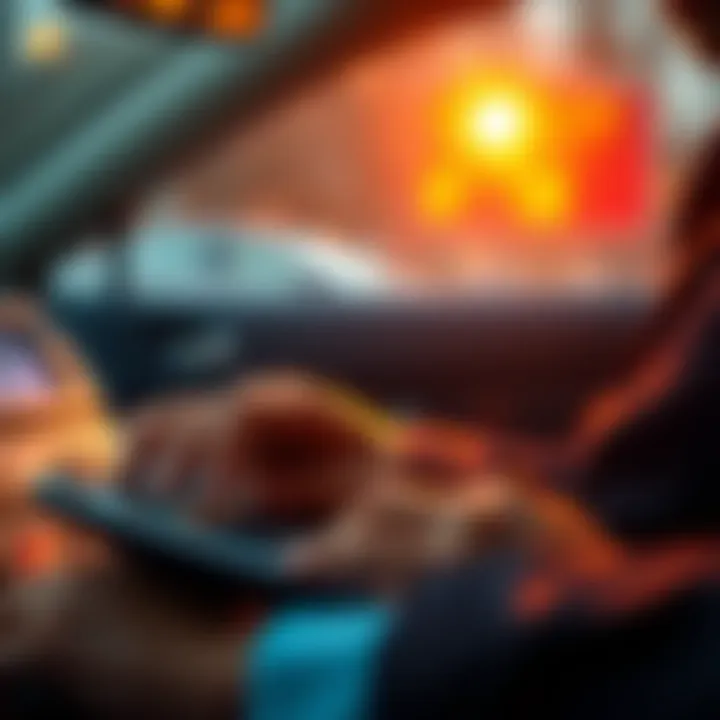 A person calculating expenses on a calculator