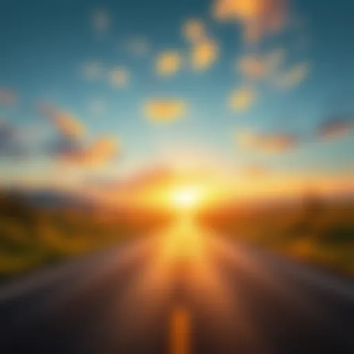 A scenic road representing travel savings