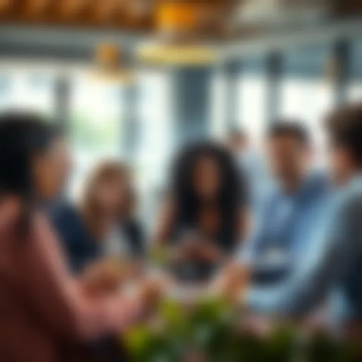 A diverse group discussing real estate strategies