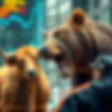 Bull vs. Bear: A Humorous Take on Market Trends A humorous meme depicting a bull and bear representing market trends