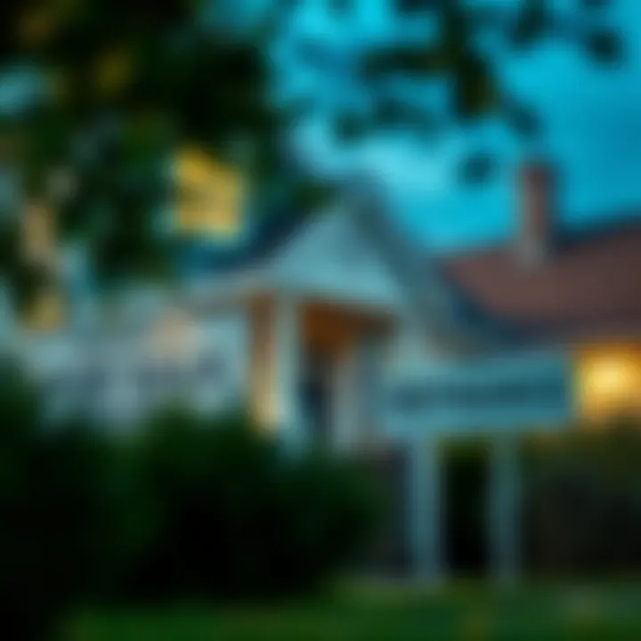 A house with a 'For Sale' sign and a 'Refinance' sign