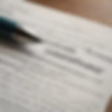 A close-up of a mortgage document with a pen ready to sign.