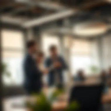 Collaboration in a Flexible Work Environment Team collaboration in a modern workspace