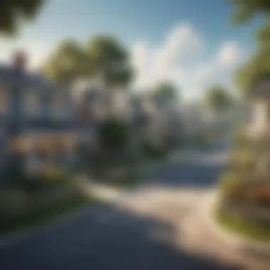Exploring the Neighborhood: Your Future Community A serene neighborhood showcasing various homes under a clear sky