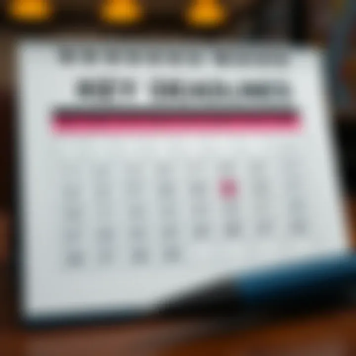 Calendar highlighting key W2 deadlines