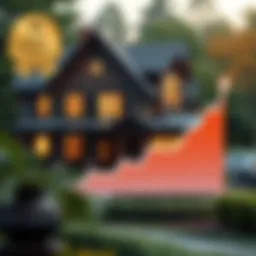 Graph illustrating home value trends