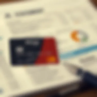 Visual representation of key components in a Discover card statement