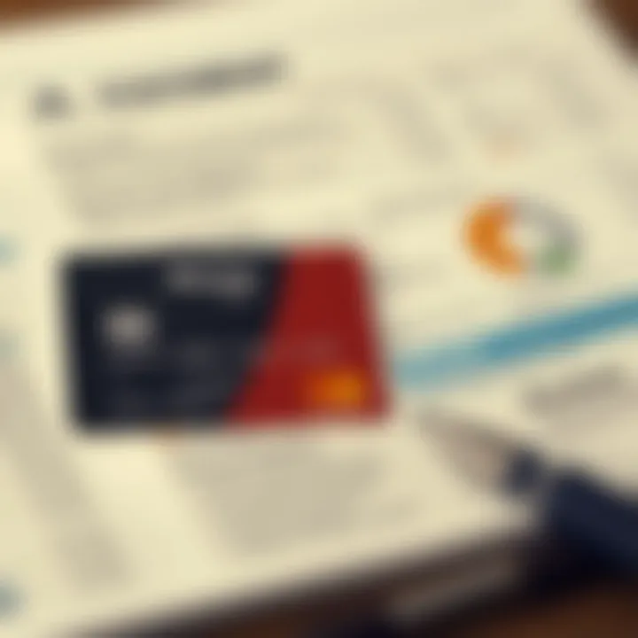 Visual representation of key components in a Discover card statement