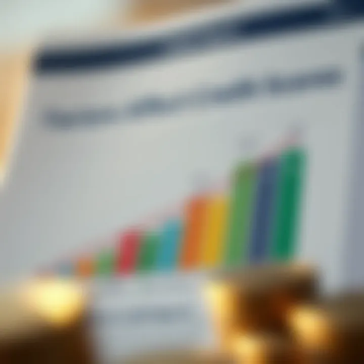 Graph showcasing factors impacting credit scores