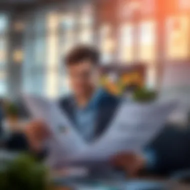 Professional Reviewing Financial Documents A thriving professional reviewing financial documents