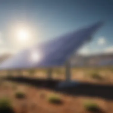 Harnessing Solar Power Solar panels harnessing sunlight for clean energy generation