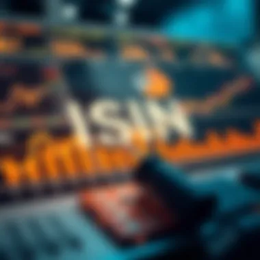 Visual representation of ISIN with financial graphs and charts