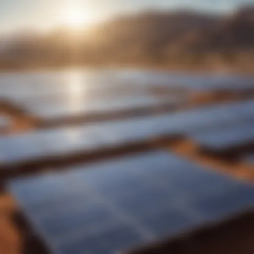 Vast solar energy array harnessing the sun's power.