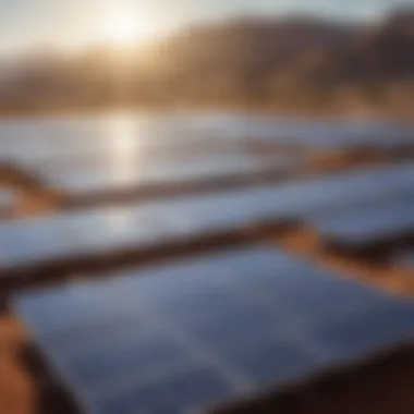 Harnessing Solar Energy Vast solar energy array harnessing the sun's power.