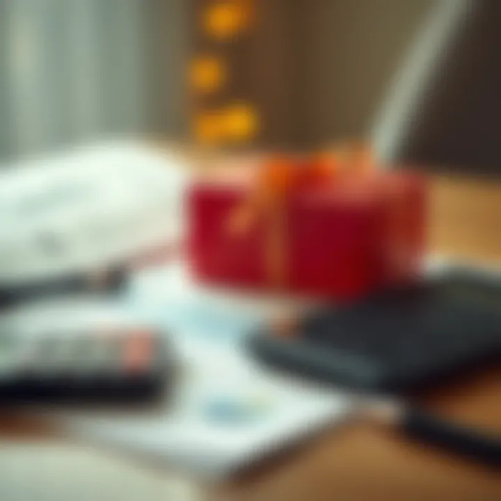 A calculator and financial documents on a table