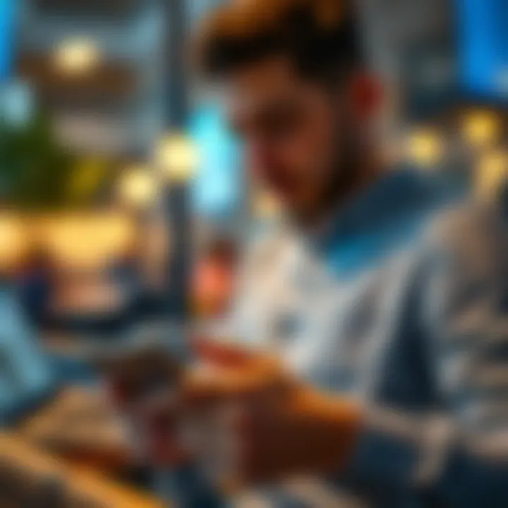 A user navigating the Venmo app showcasing card management features.