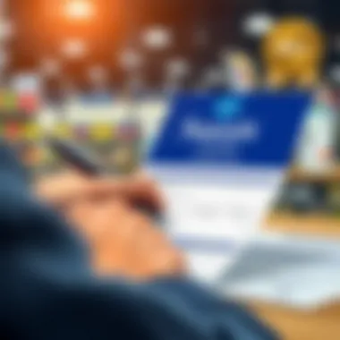 Completing the Application for Sams Club Credit Card Person filling out Sams Club Credit Card application form