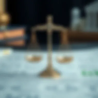 Legal scales symbolizing financial regulations