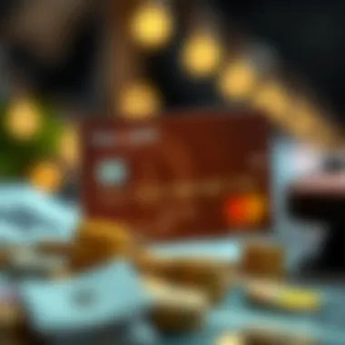 Visual representation of financial impact and budgeting with the credit card