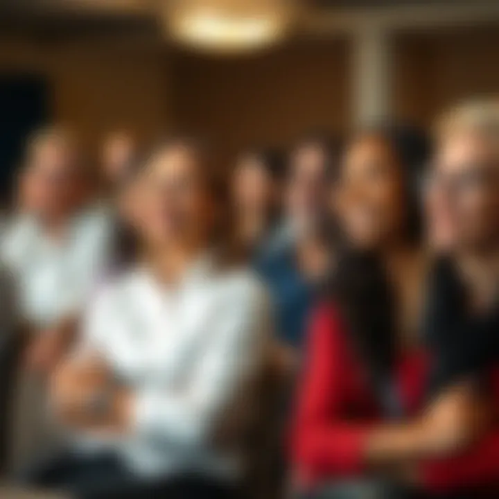 A diverse group of individuals attending a homebuyer seminar