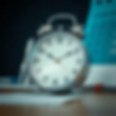 The Concept of Flextime Scheduling Flexible scheduling concept with a clock and calendar