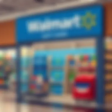 Walmart Store Gift Card Display Walmart store entrance showcasing gift card options