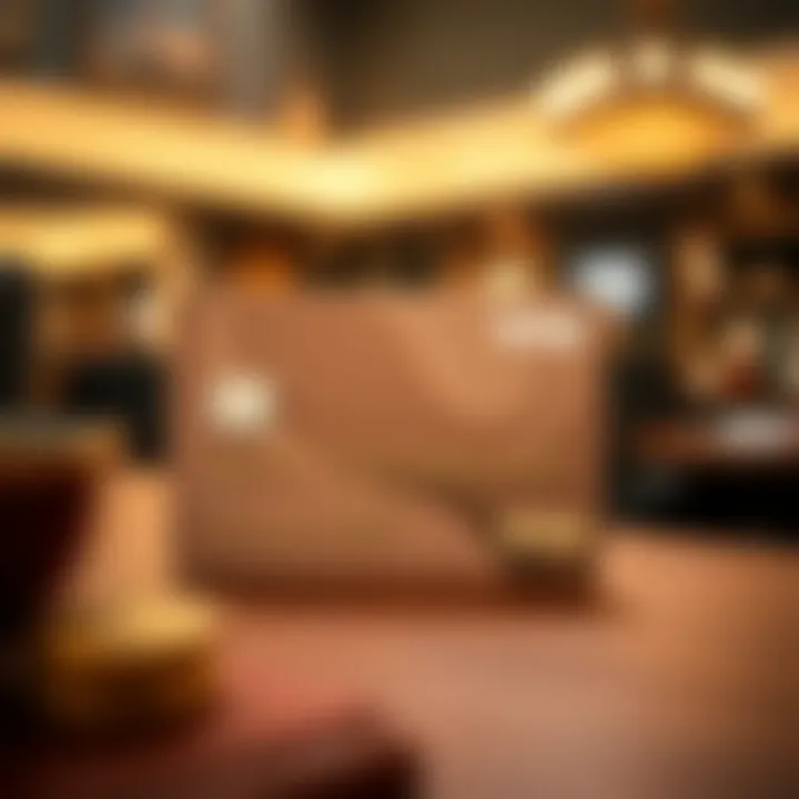 Elegant design of a high-end credit card with sophisticated features