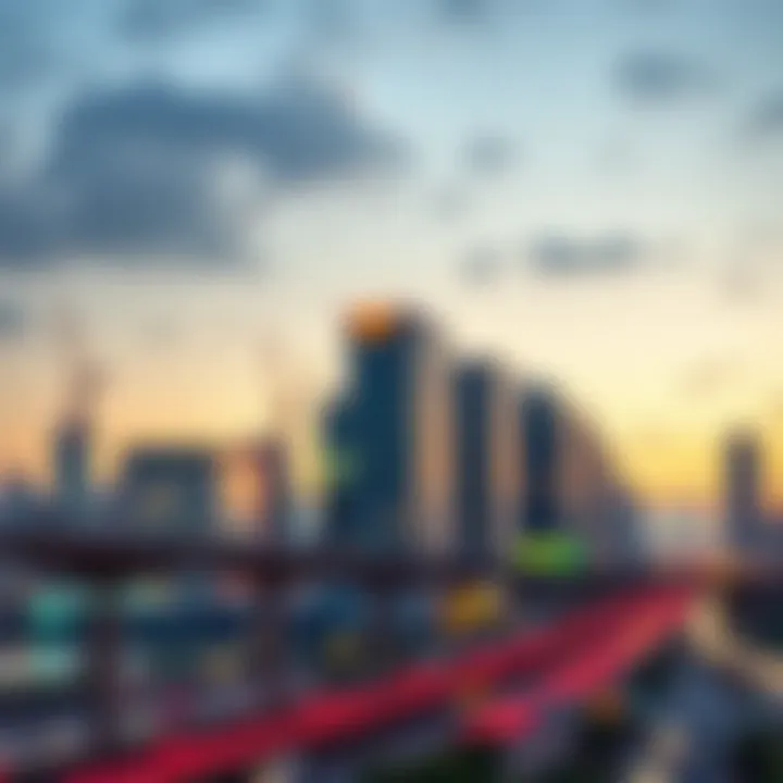 Modern Infrastructure Development Skyline featuring modern infrastructure development