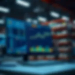 Visual representation of inventory management software interface