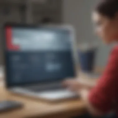 A person accessing their Bank of America account on a laptop