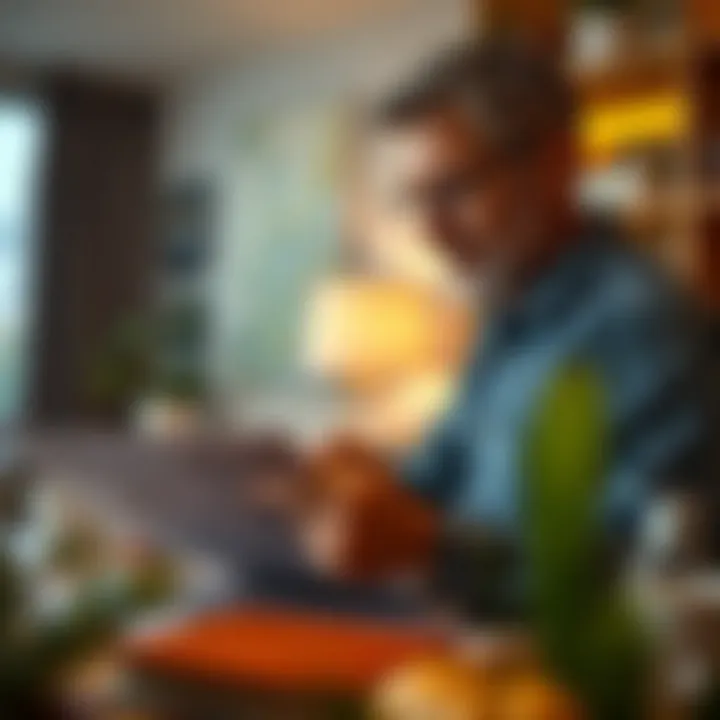 Understanding Market Value A homeowner reviewing market value data