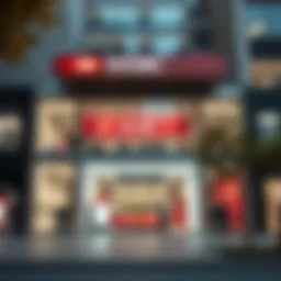 Exterior view of an HSBC branch showcasing modern architecture