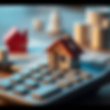 Calculating Costs of No Down Payment Mortgages Calculator with house and dollar sign