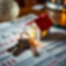 House keys on a financial document