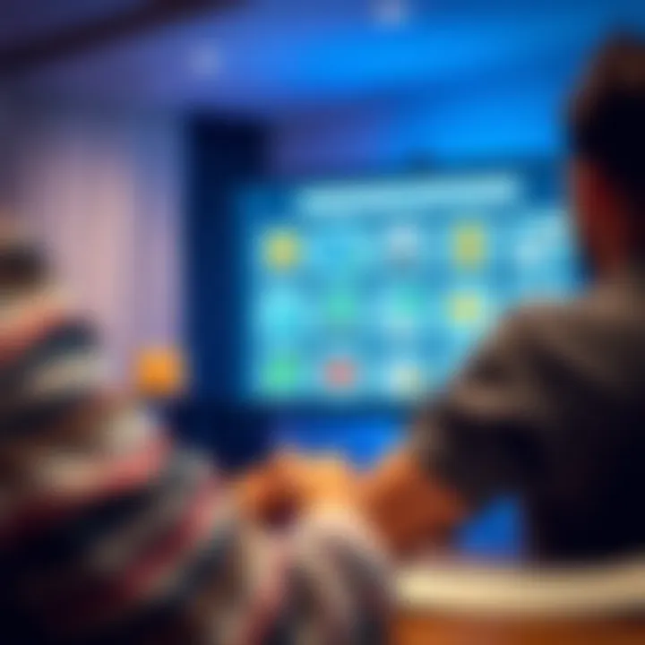 Exploring Various Lending Options A diverse range of loan options displayed on a screen