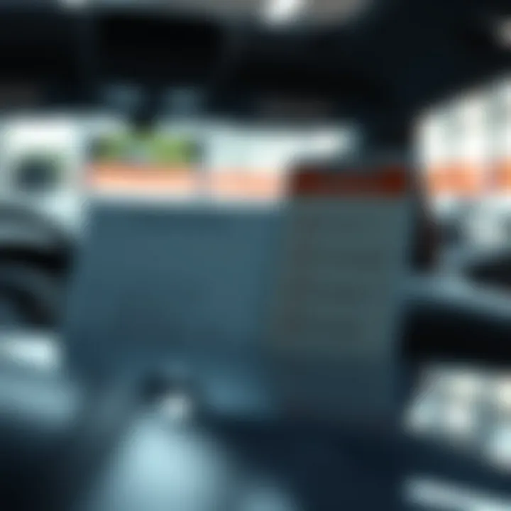 A well-maintained vehicle with a checklist for post-purchase care