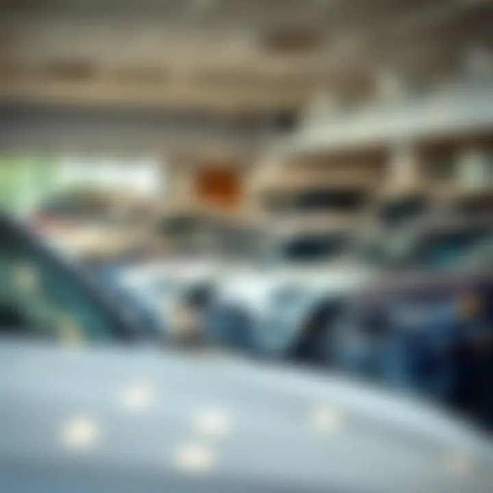 Diverse range of vehicles displayed in a showroom
