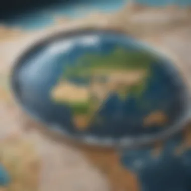 Global Connectivity and the Digital Divide A world map highlighting areas of digital connectivity