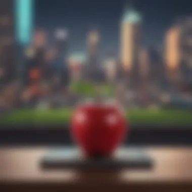 A conceptual image of Apple shares displayed on a financial platform.