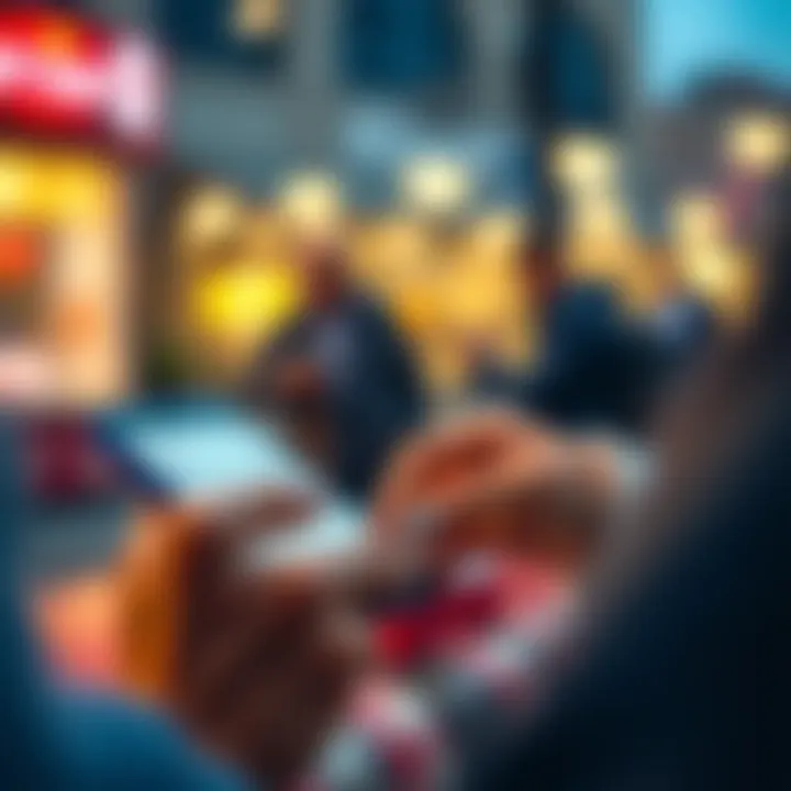 Online Check Cashing A person using a smartphone to cash a check online.