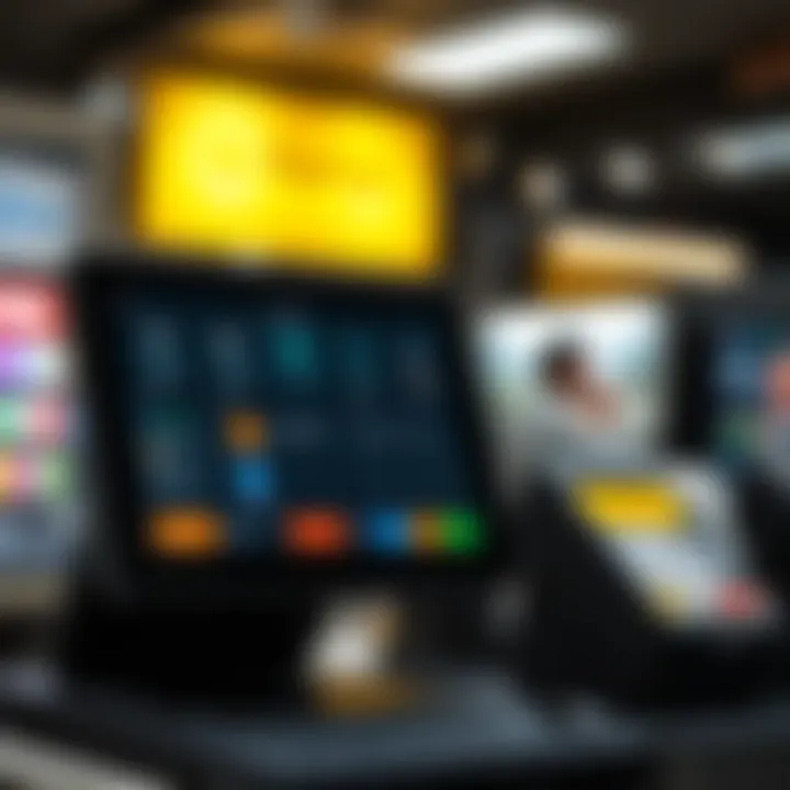 Modern POS System Interface Modern POS system interface showing transaction features