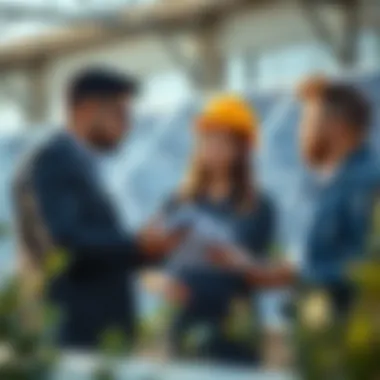 A customer discussing solar options with a consultant