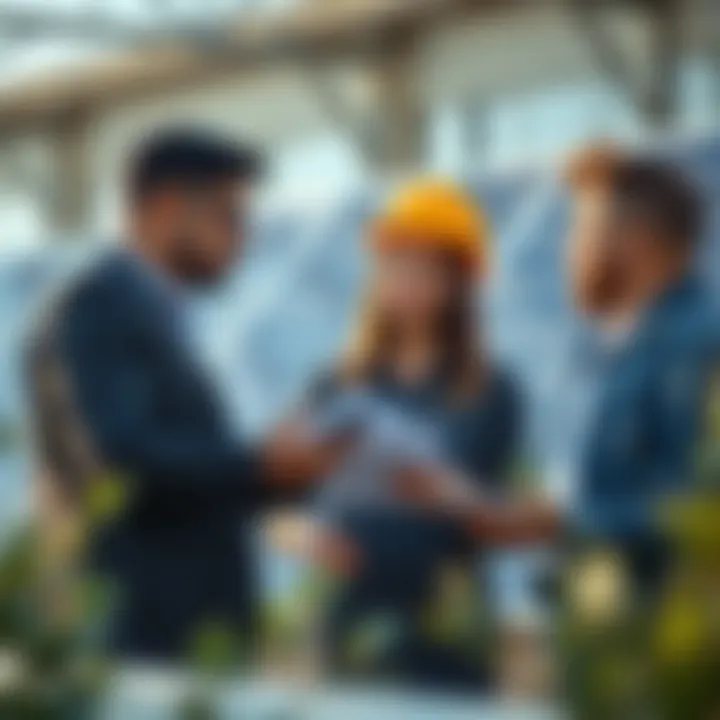A customer discussing solar options with a consultant