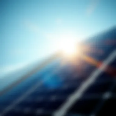 A vibrant solar panel array harnessing sunlight