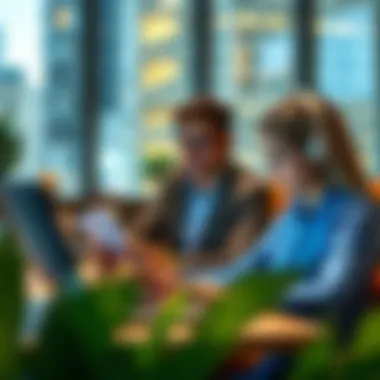 Embracing Technology in Real Estate Education Real estate professionals engaging with technology