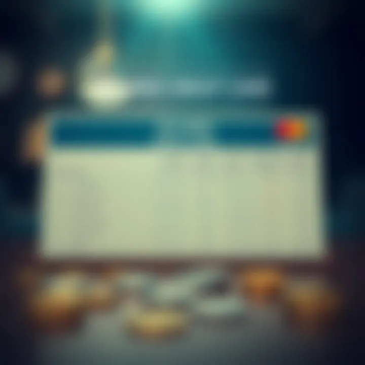 Comparison chart of various secured credit card options