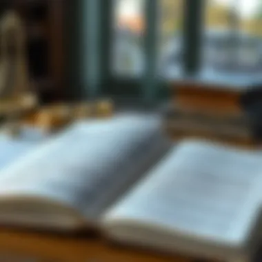 Understanding the Legal Framework An open book depicting legal texts related to wills