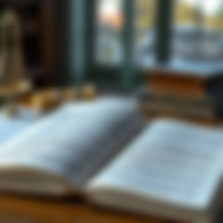 Understanding the Legal Framework An open book depicting legal texts related to wills