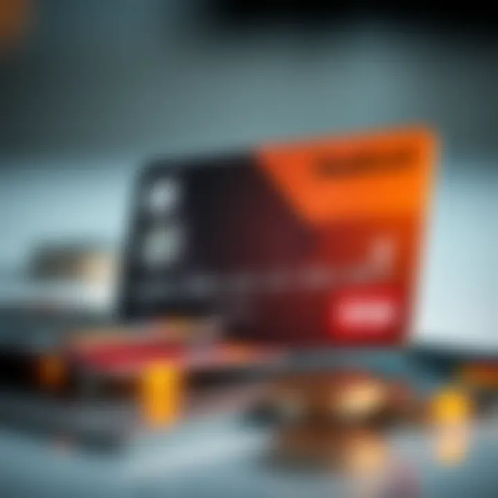 Design Features of Small Amount Credit Cards A close-up view of a small amount credit card showcasing its design features