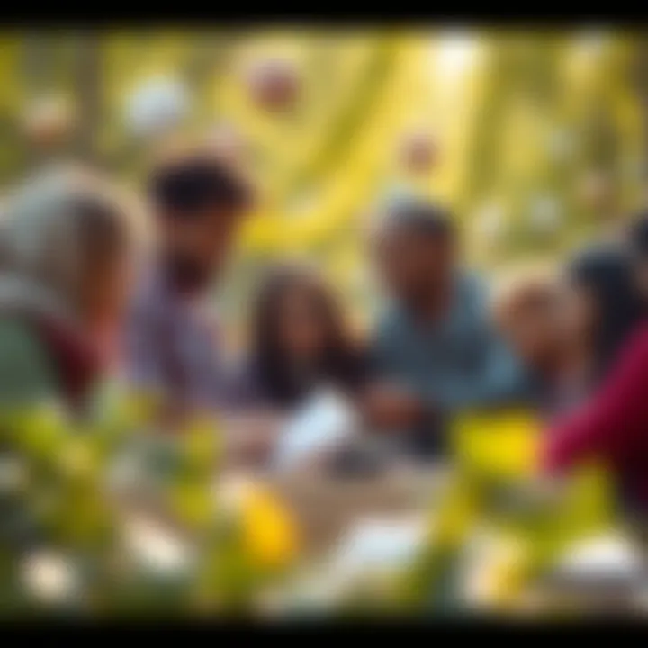 Community members collaborating on charity project